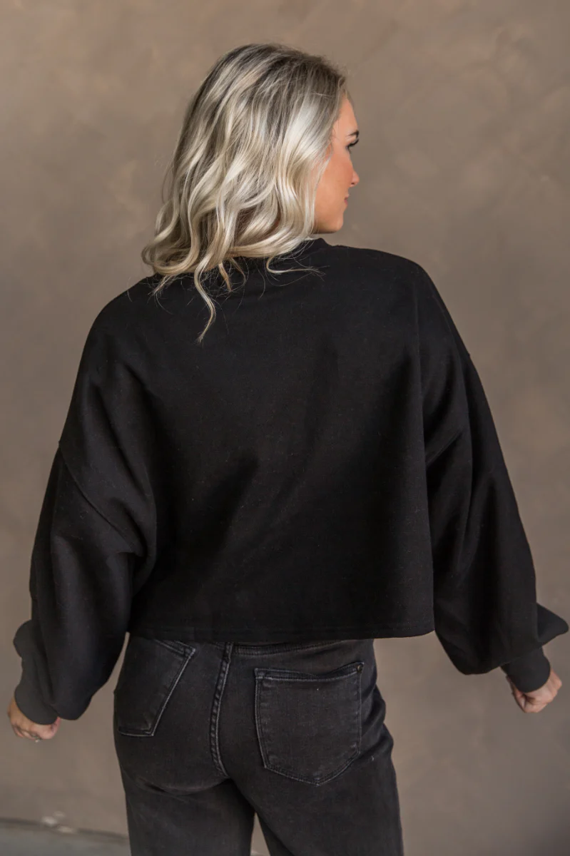 Skeleton Black Multi Sequin Long Sleeve Top - Image 6