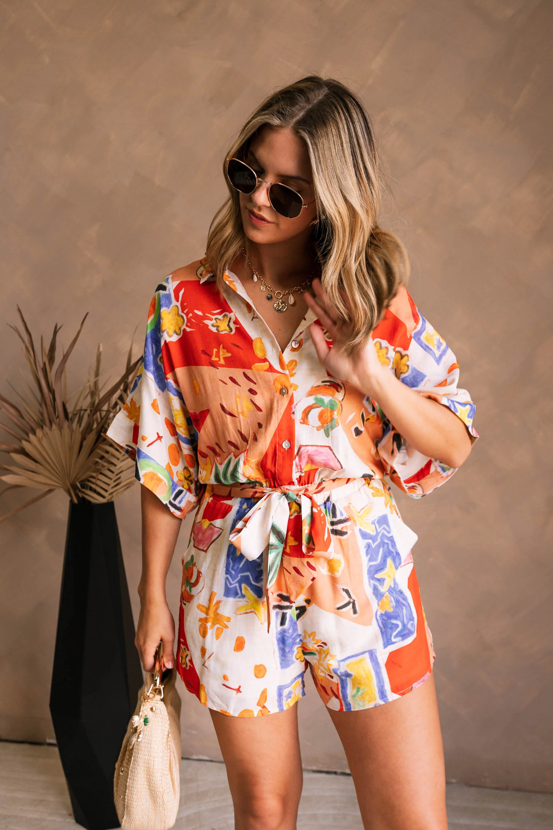 Skyler Resort Multi Tie Waist Romper - Image 6