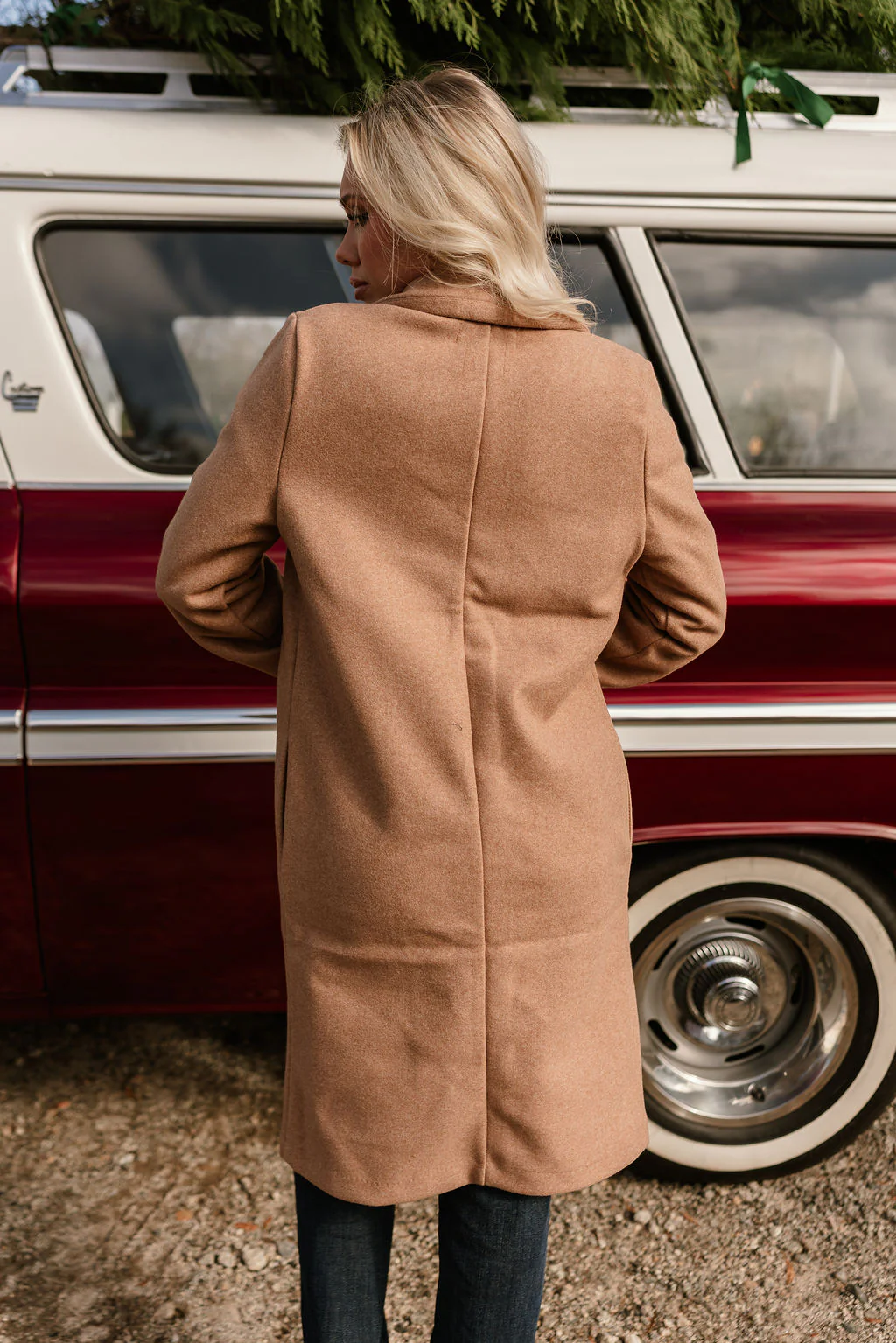 Sloan Camel Collared Midi Coat - Image 7