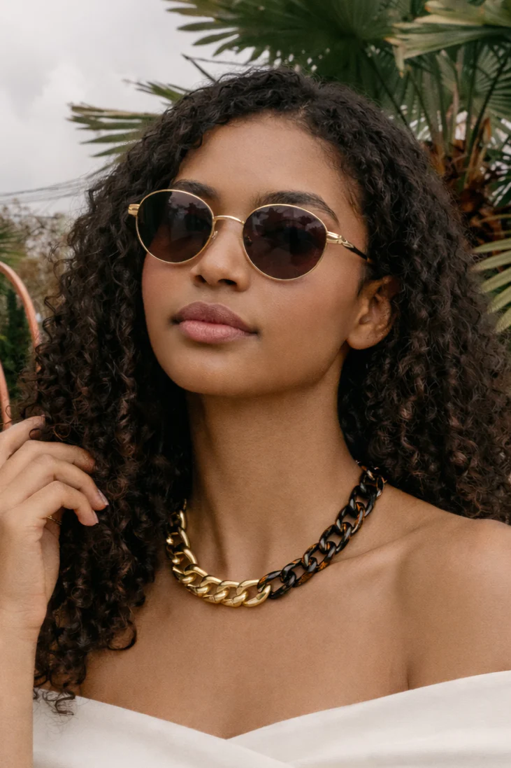 Sloane Gold & Tortoise Chain Necklace