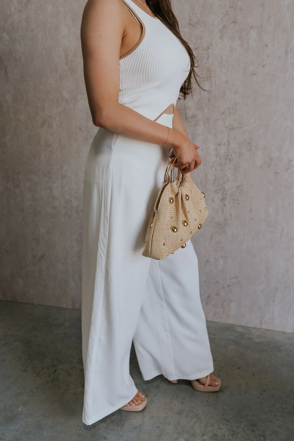 Sloane White Wide Leg Pants - Image 4
