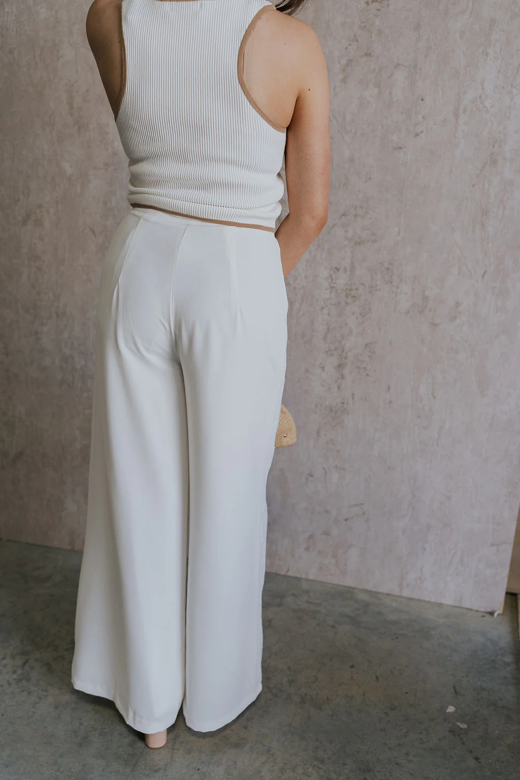Sloane White Wide Leg Pants - Image 5