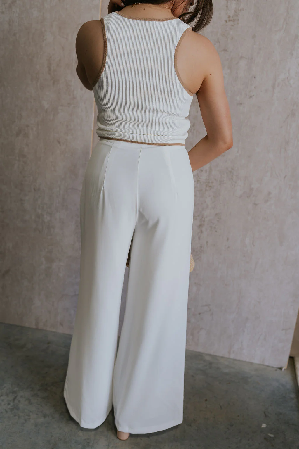 Sloane White Wide Leg Pants - Image 6