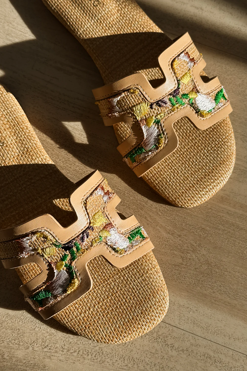 Smile Natural Raffia Slide-On Sandal - Image 2
