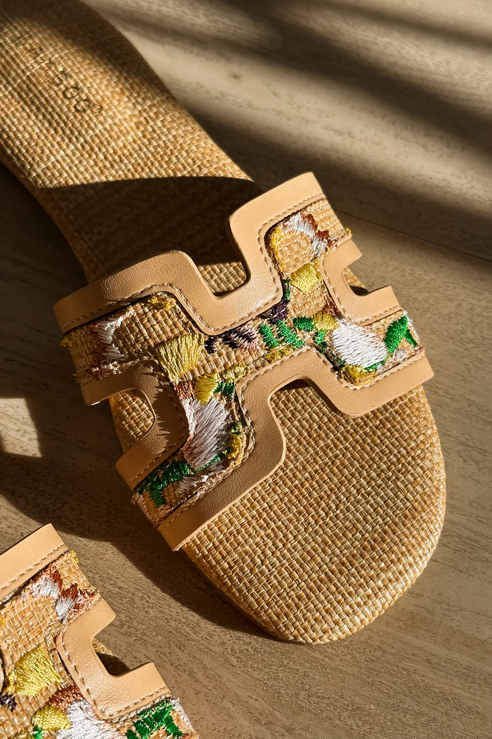 Smile Natural Raffia Slide-On Sandal - Image 6