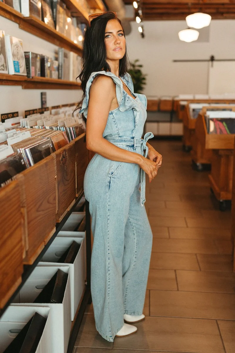 So Over It Denim Jumpsuit - Image 5