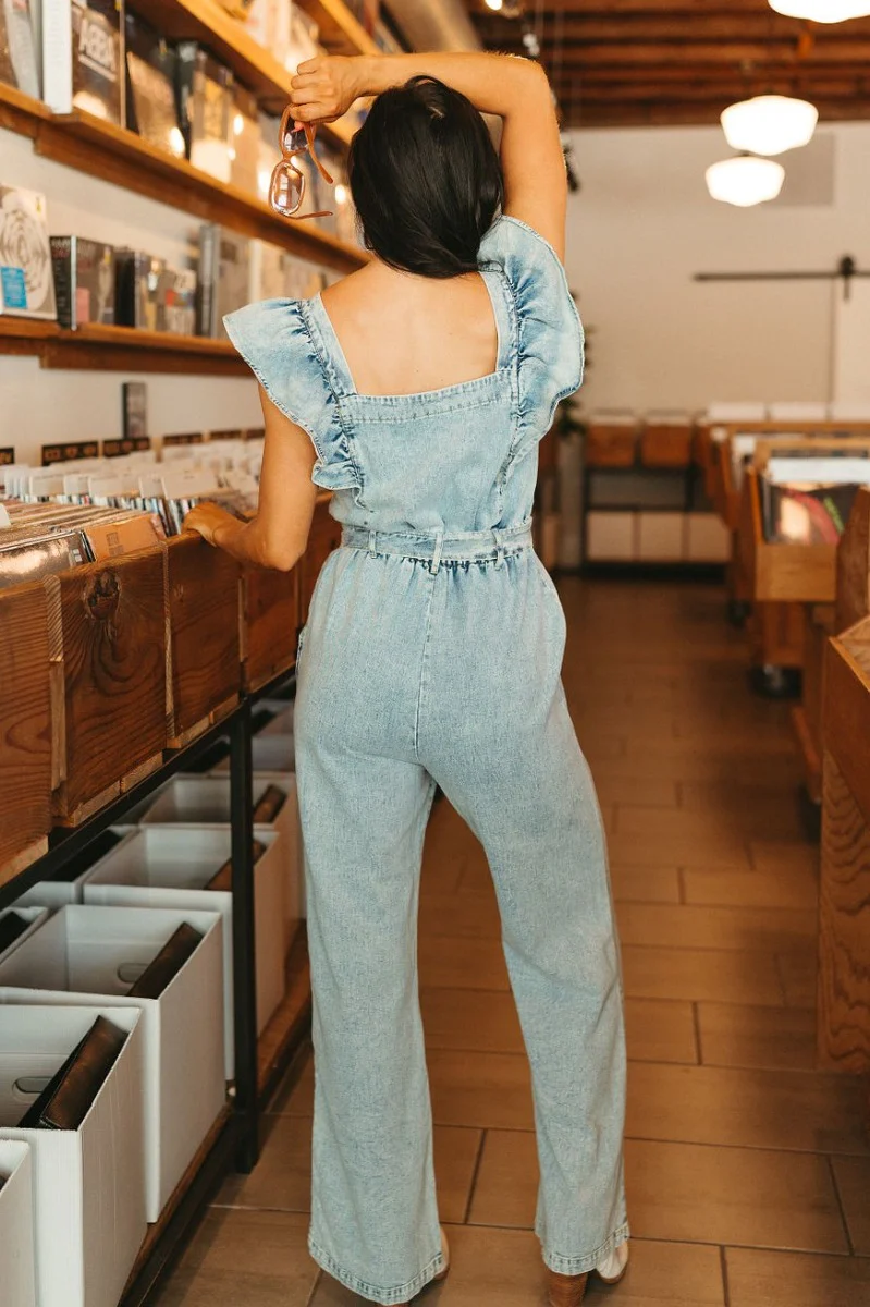 So Over It Denim Jumpsuit - Image 6