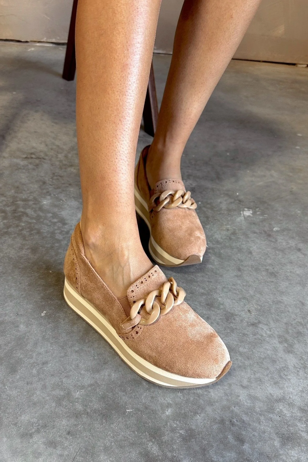 So What Camel Platform Sneaker