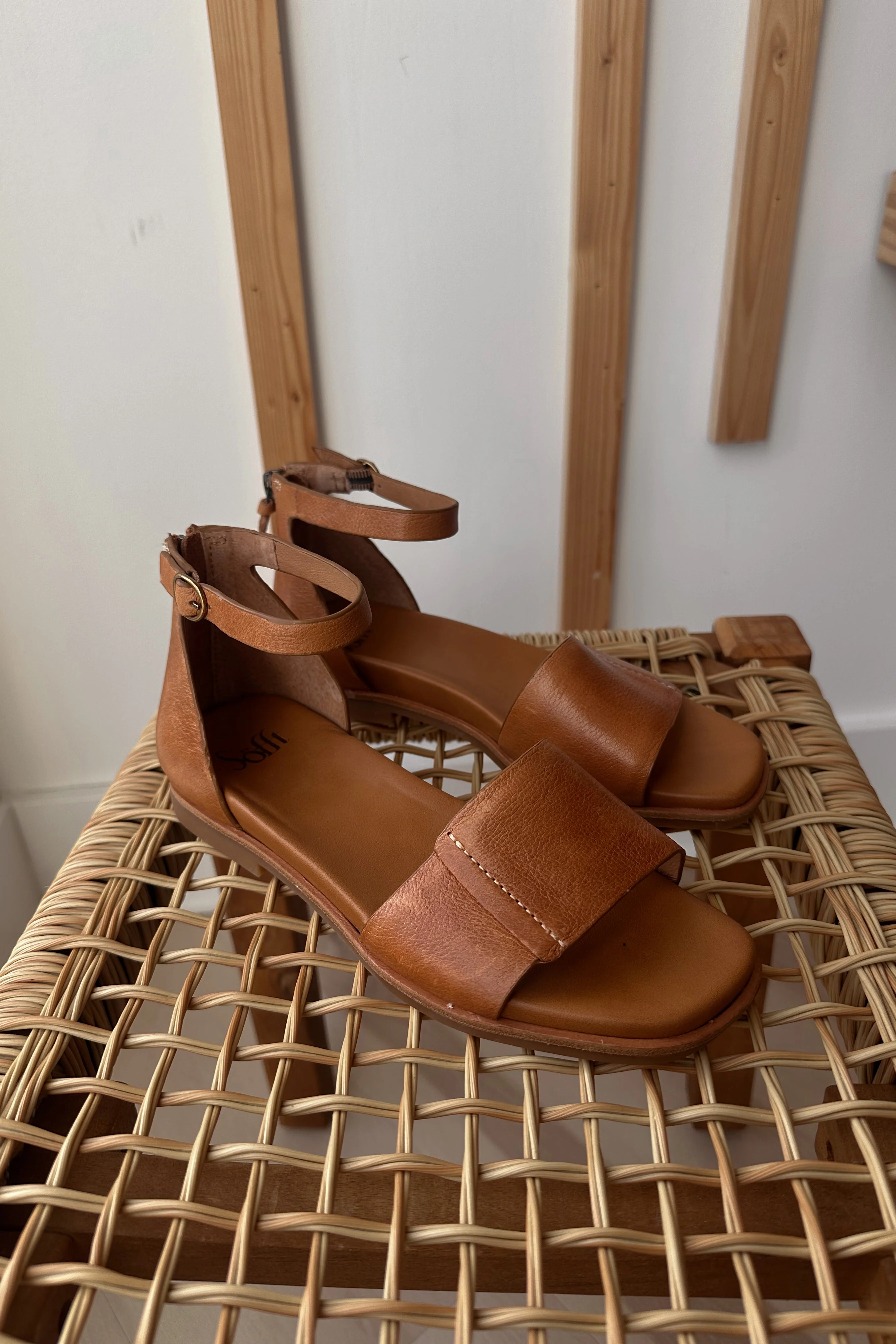 Sofft Reyna Cognac Flat Sandals - Image 5