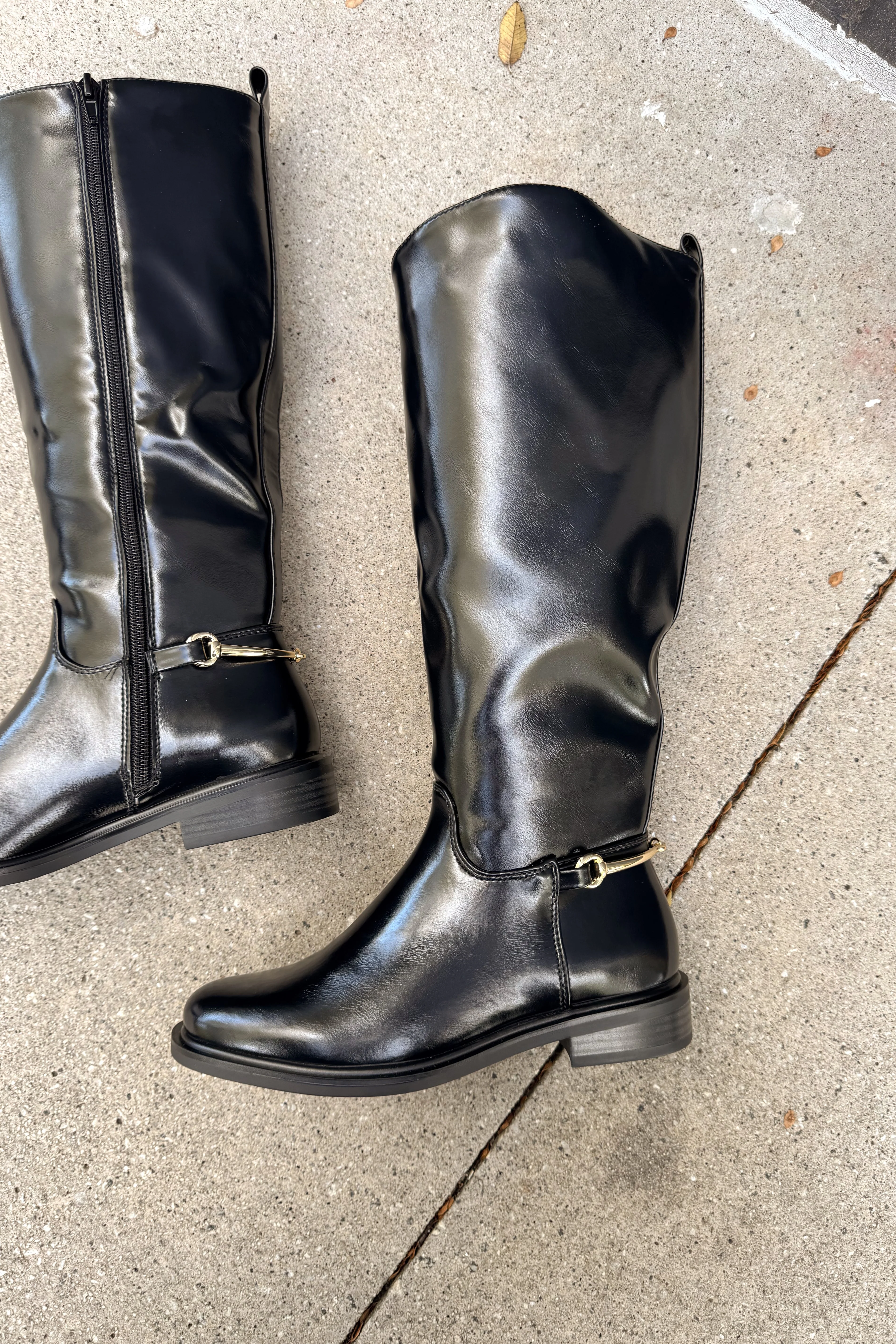 Sofia Black Tall Riding Boot - Image 4