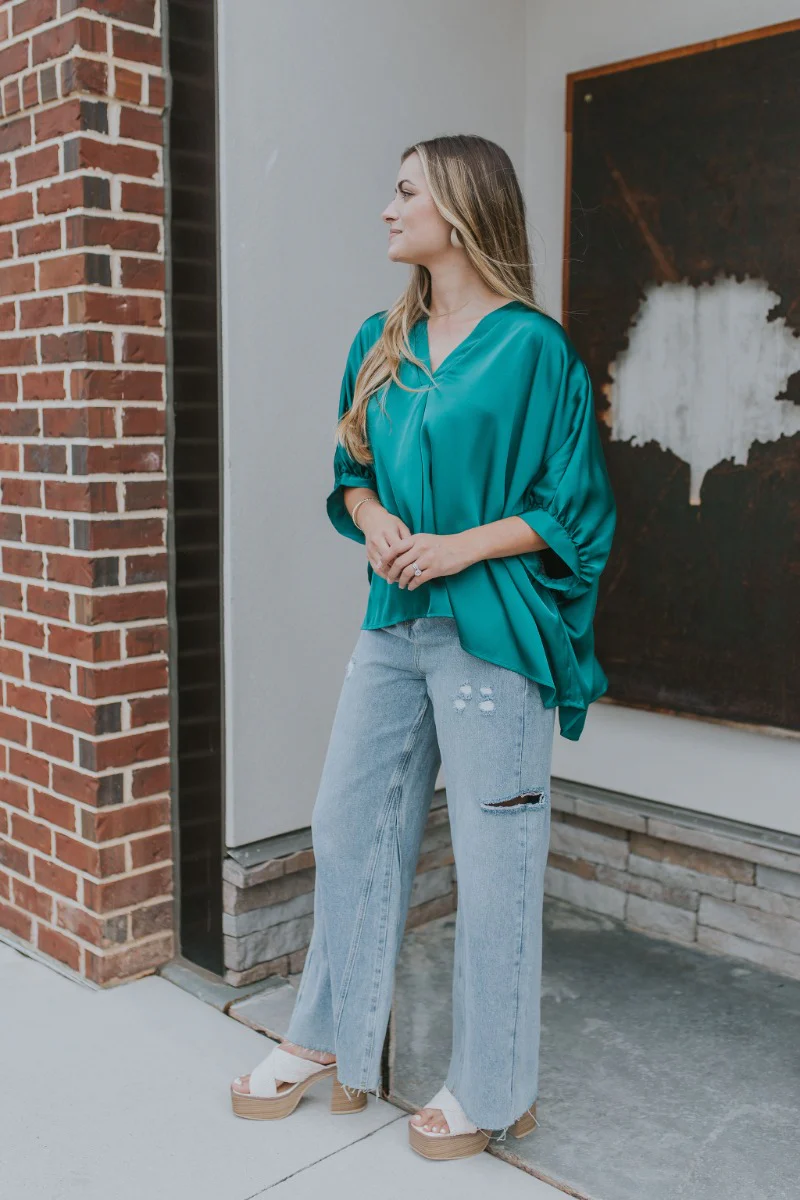 Some Kind Of Love Top in Green - Image 3