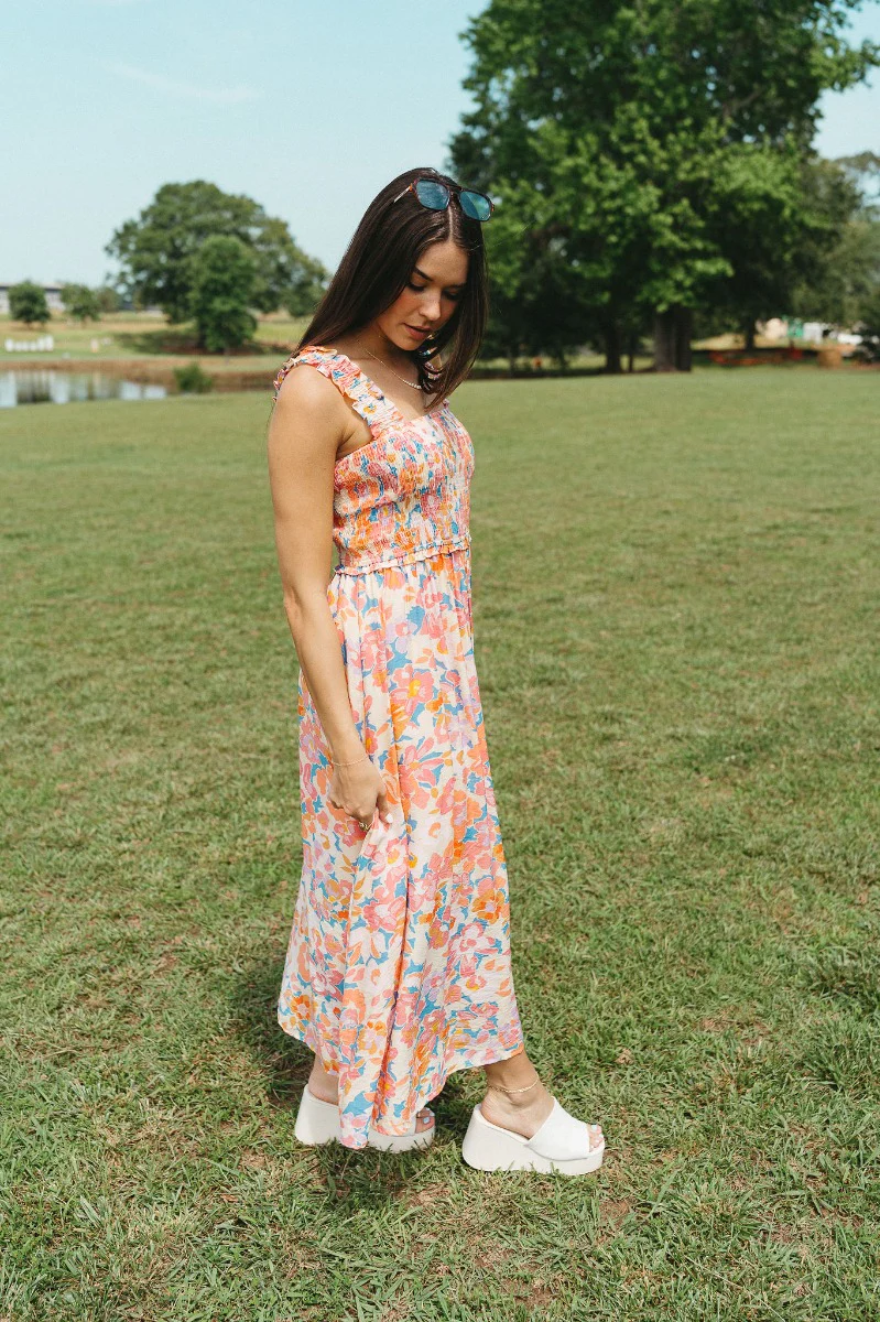 Something Beautiful Floral Midi Dress - Image 3