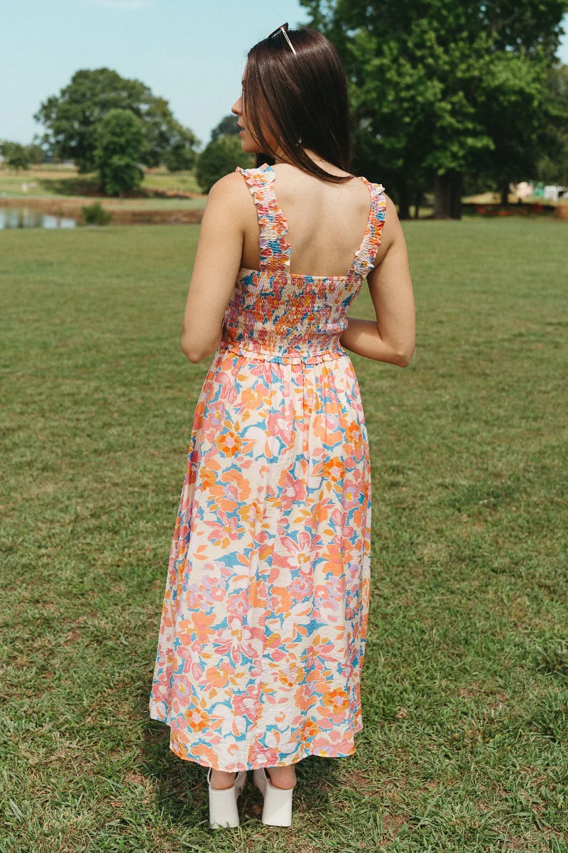 Something Beautiful Floral Midi Dress - Image 4