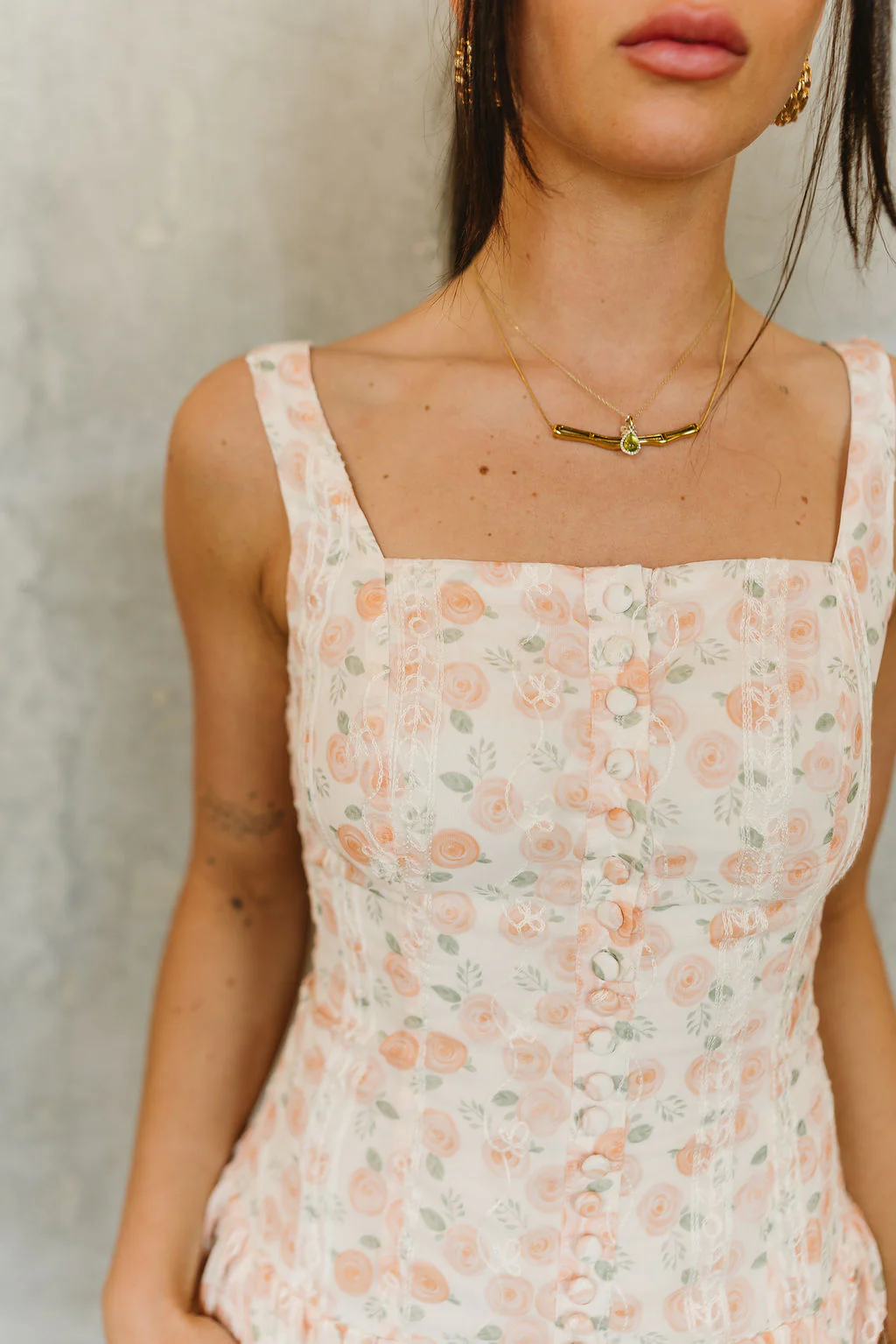 Sonja Floral Drop Waist Mini Dress - Image 6