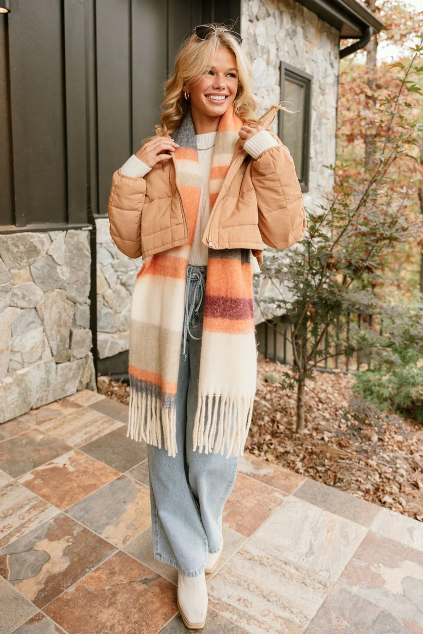 Sophia Camel Quilted Puffer Jacket - Image 2