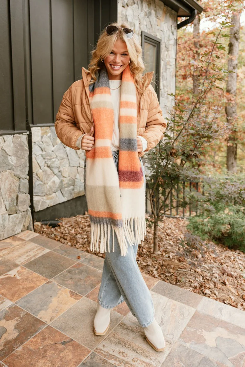 Sophia Camel Quilted Puffer Jacket - Image 3
