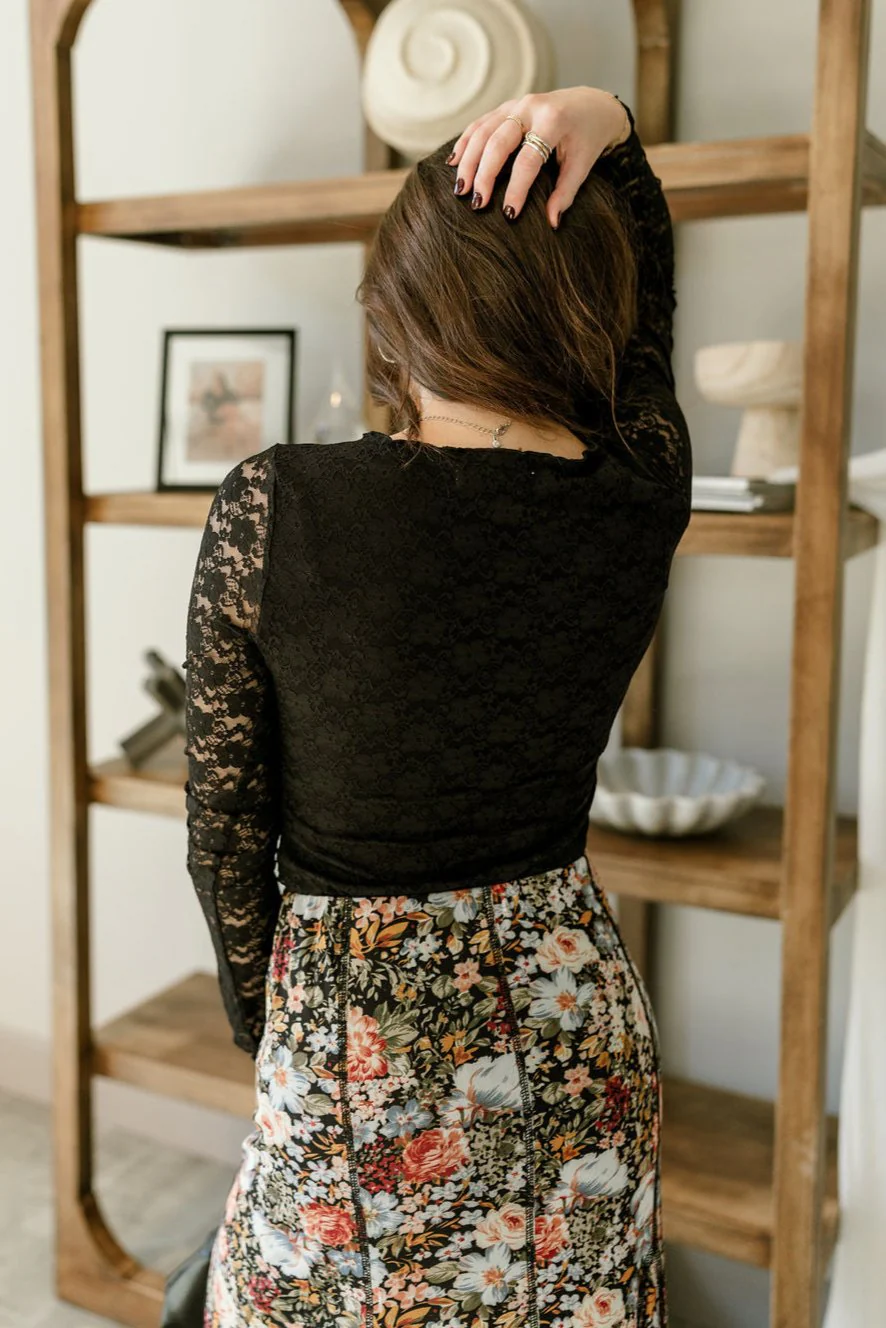 Sophia Lace Long Sleeve Bodysuit - Image 4