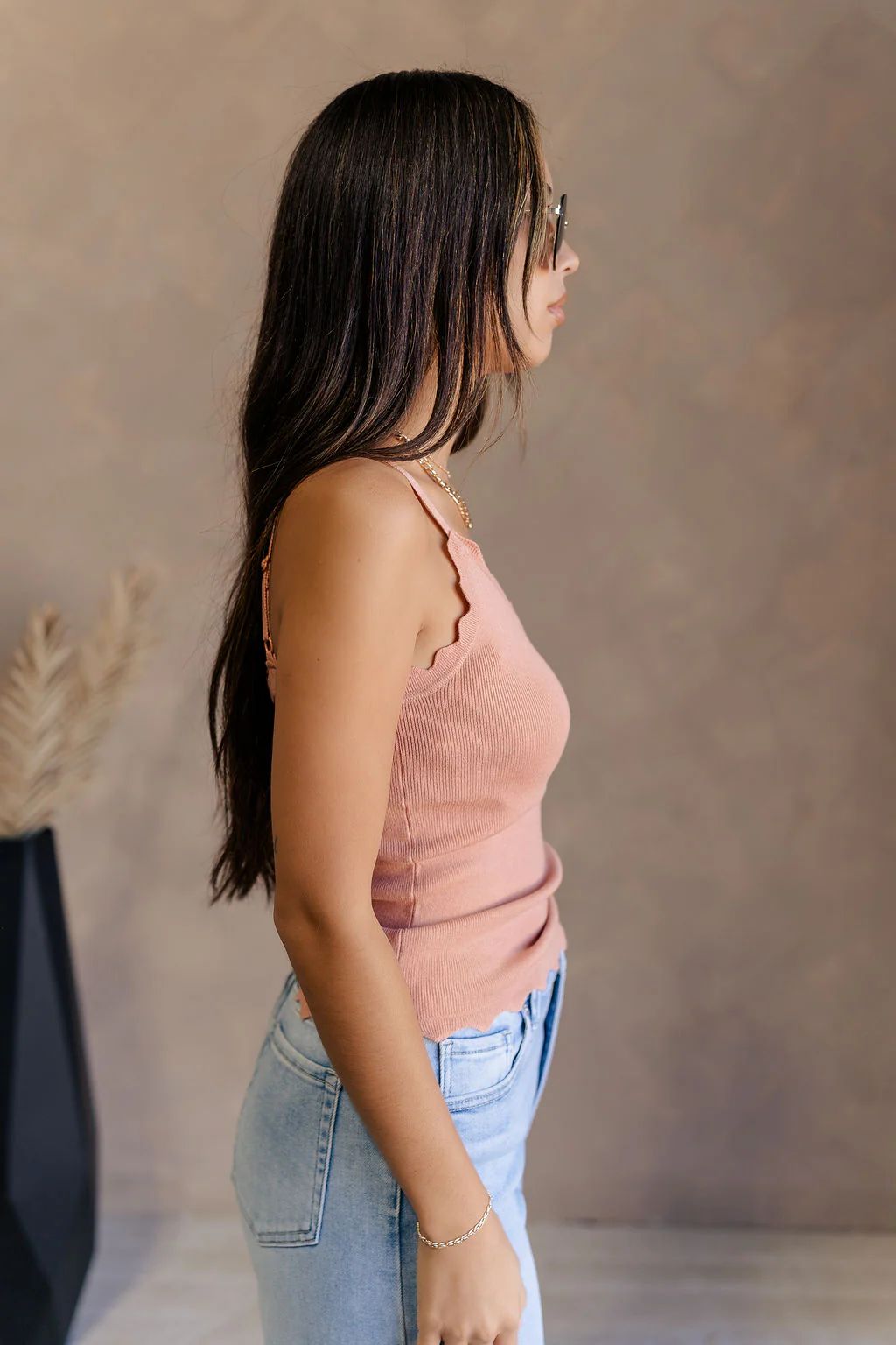 Sophia Scalloped Sleeveles Tank - Image 11