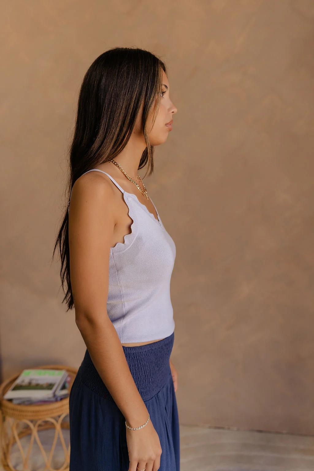 Sophia Scalloped Sleeveles Tank - Image 5