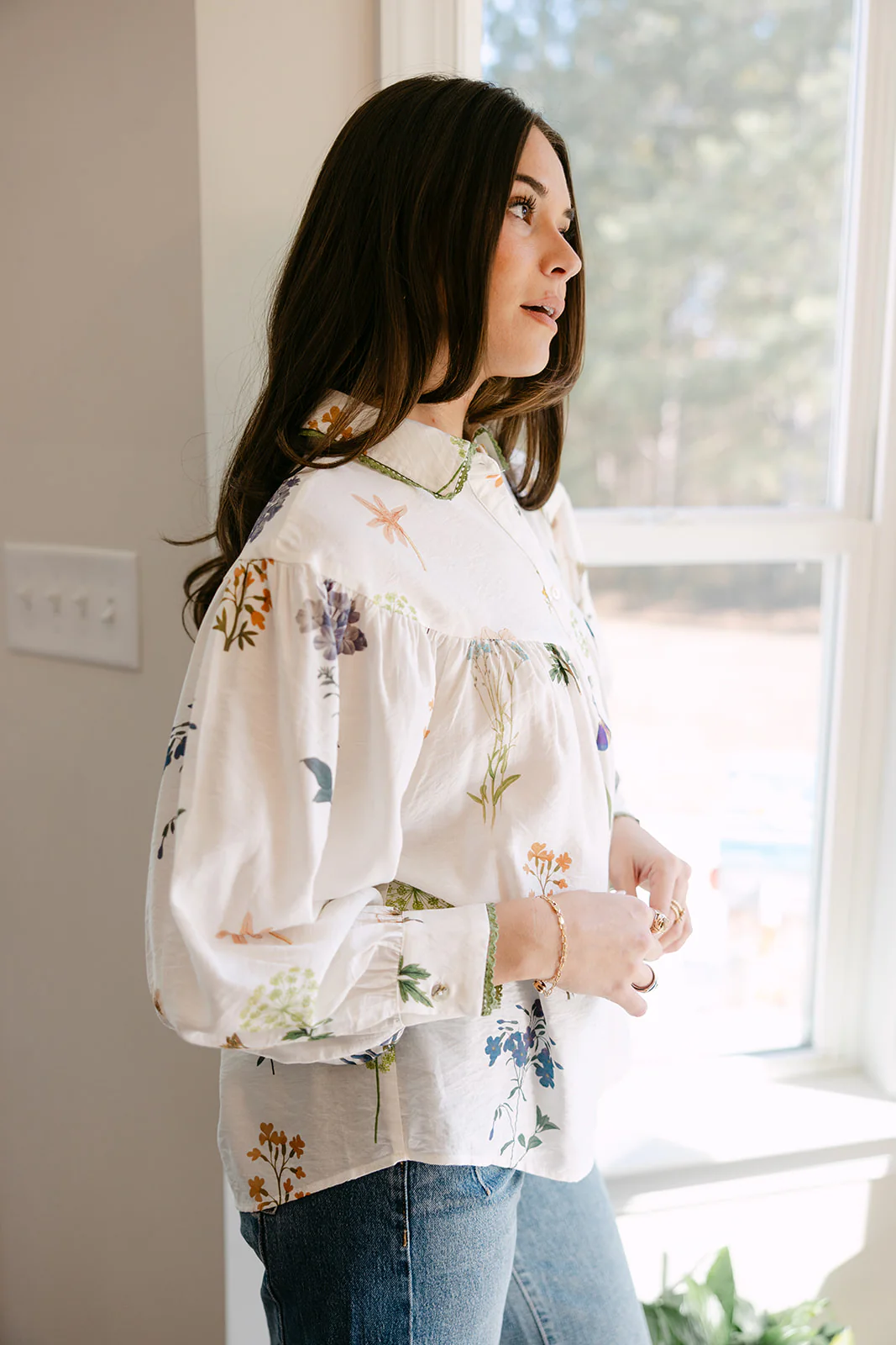 Sophia White Multi Floral Top - Image 3