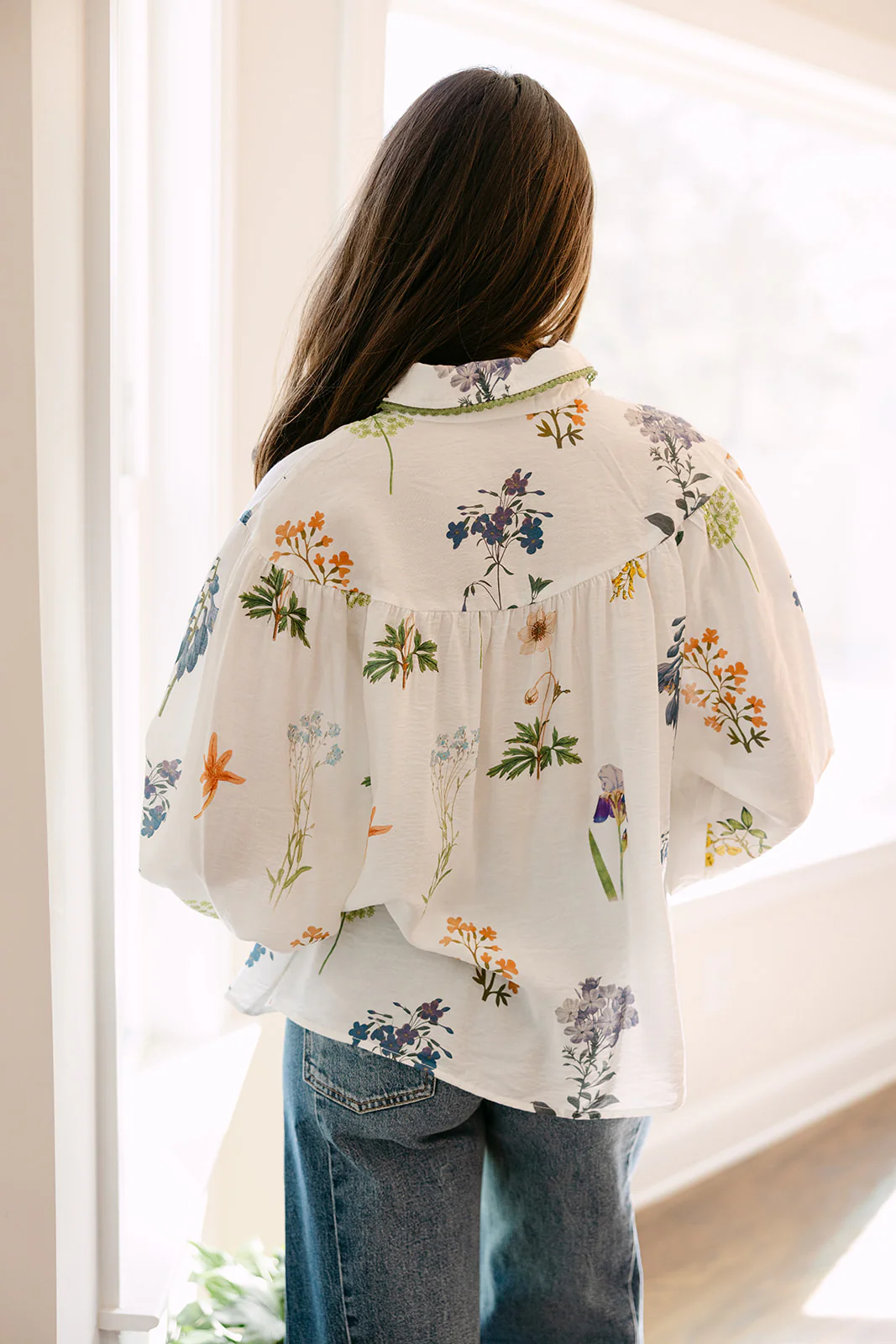 Sophia White Multi Floral Top - Image 4