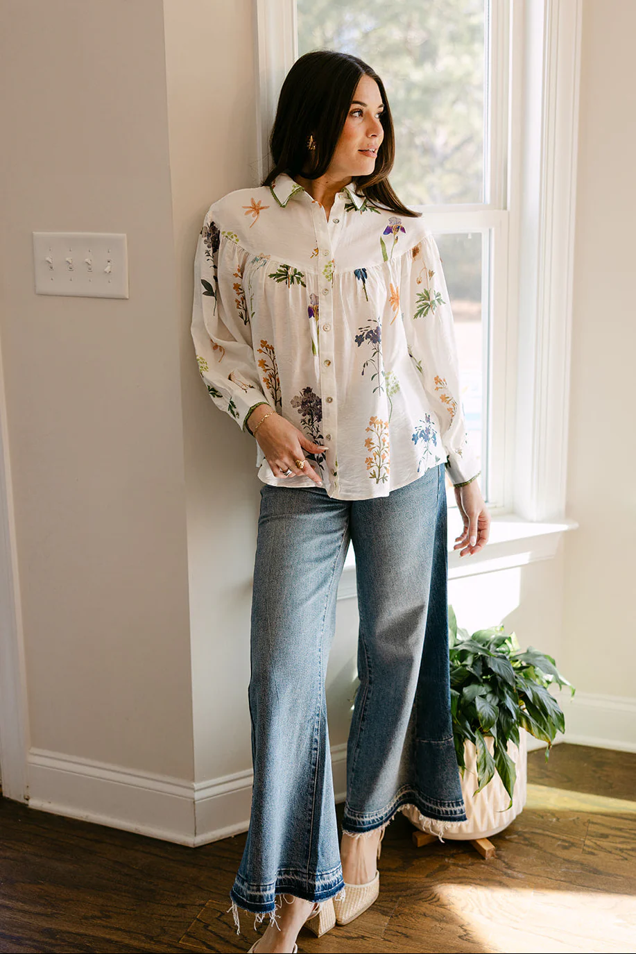 Sophia White Multi Floral Top - Image 5