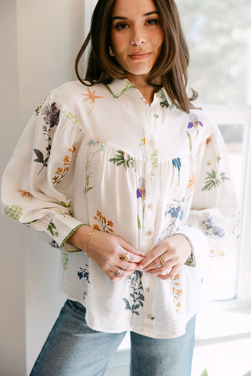 Sophia White Multi Floral Top - Image 7