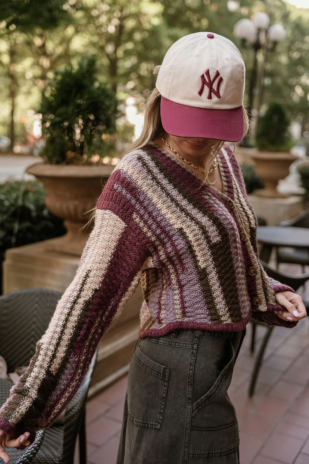 Soraya Purple Multi Knit Cardigan - Image 3