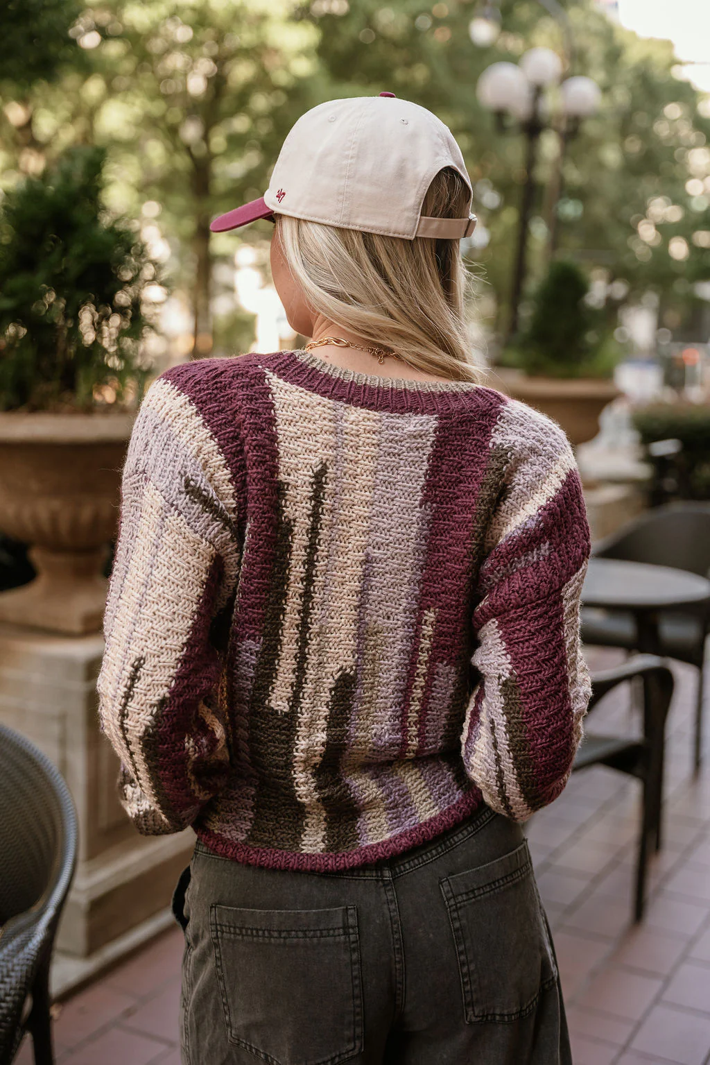 Soraya Purple Multi Knit Cardigan - Image 4
