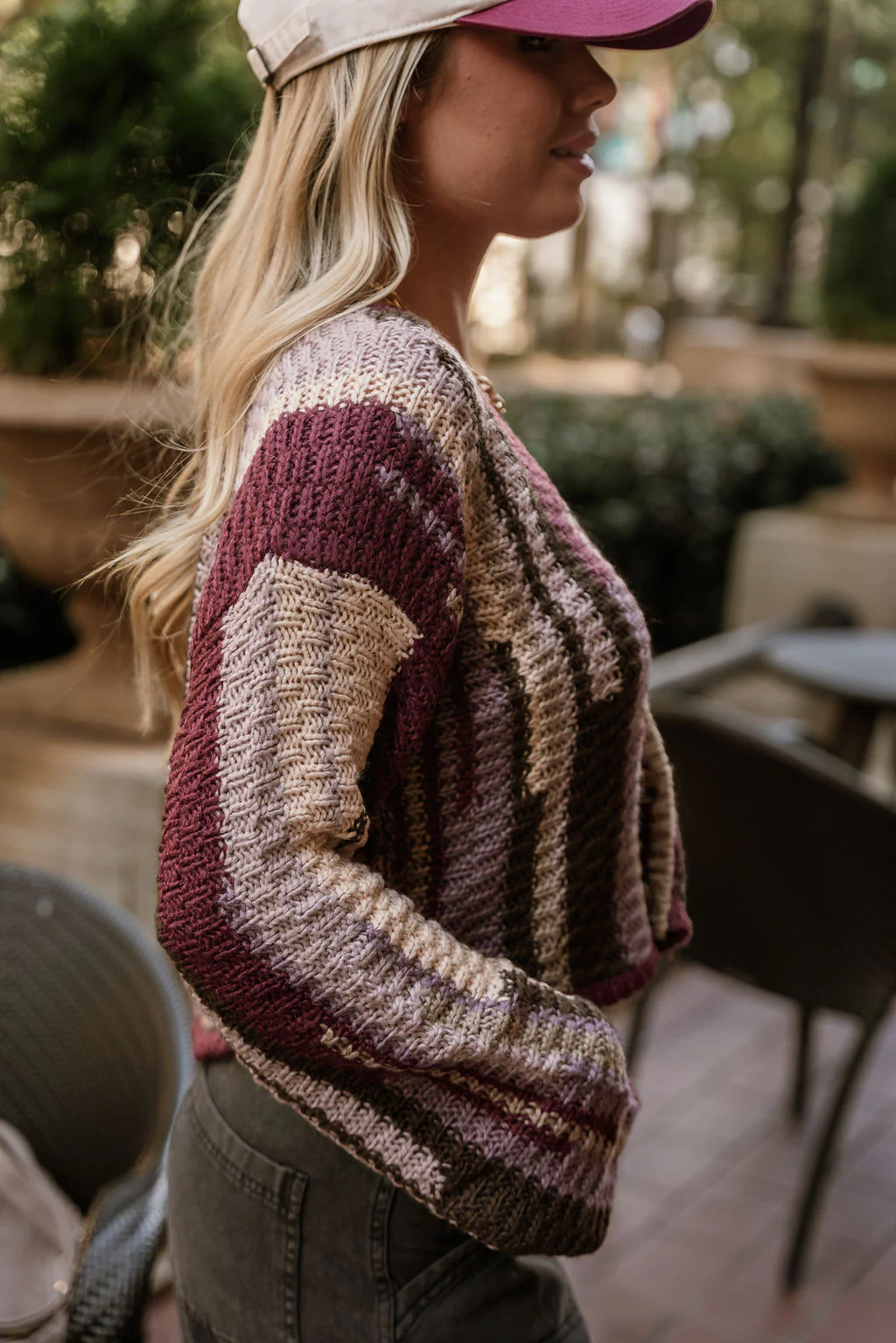 Soraya Purple Multi Knit Cardigan - Image 5