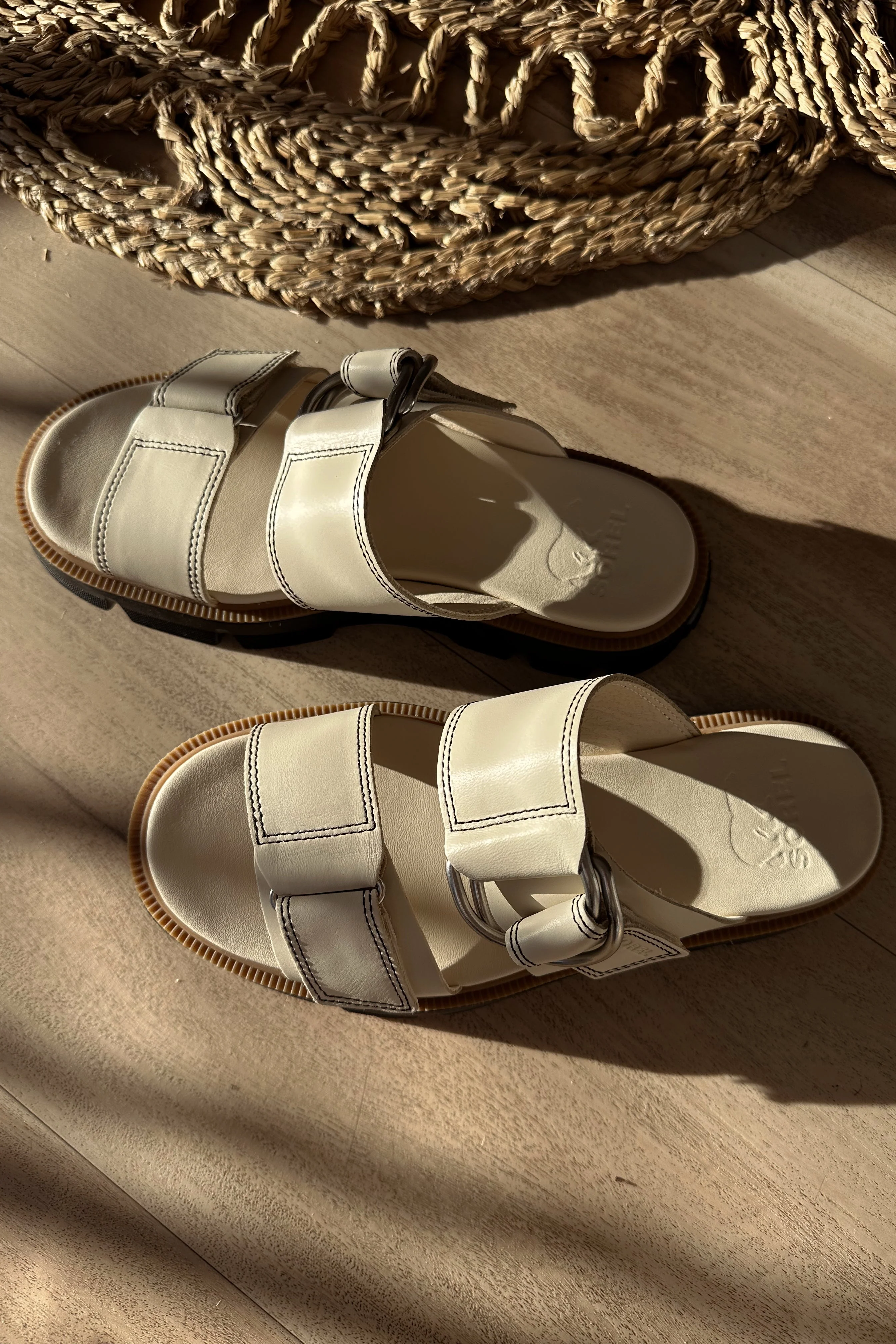 Sorel Rein CB Slide Chalk & Black Ceramic Sandal - Image 3