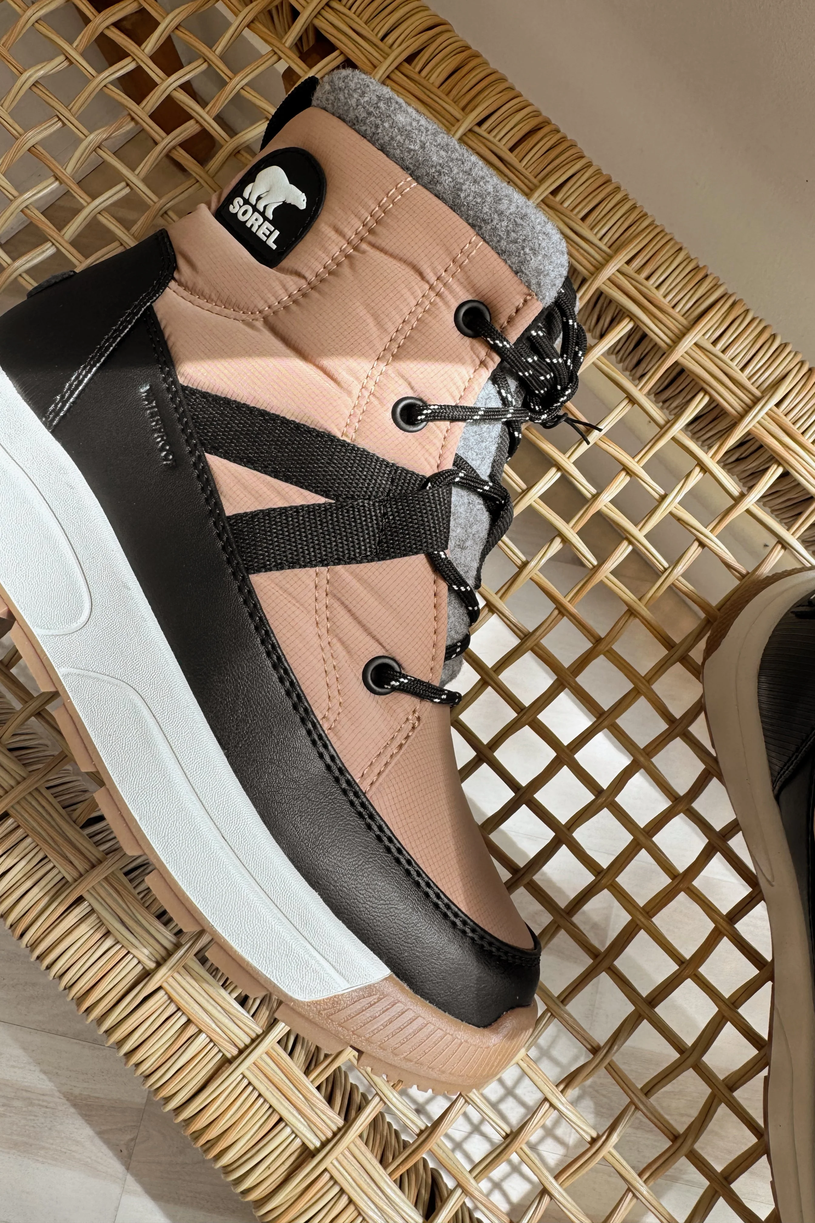 Sorel Whitney III MID Tawny Buff/Black Waterproof Boot - Image 2