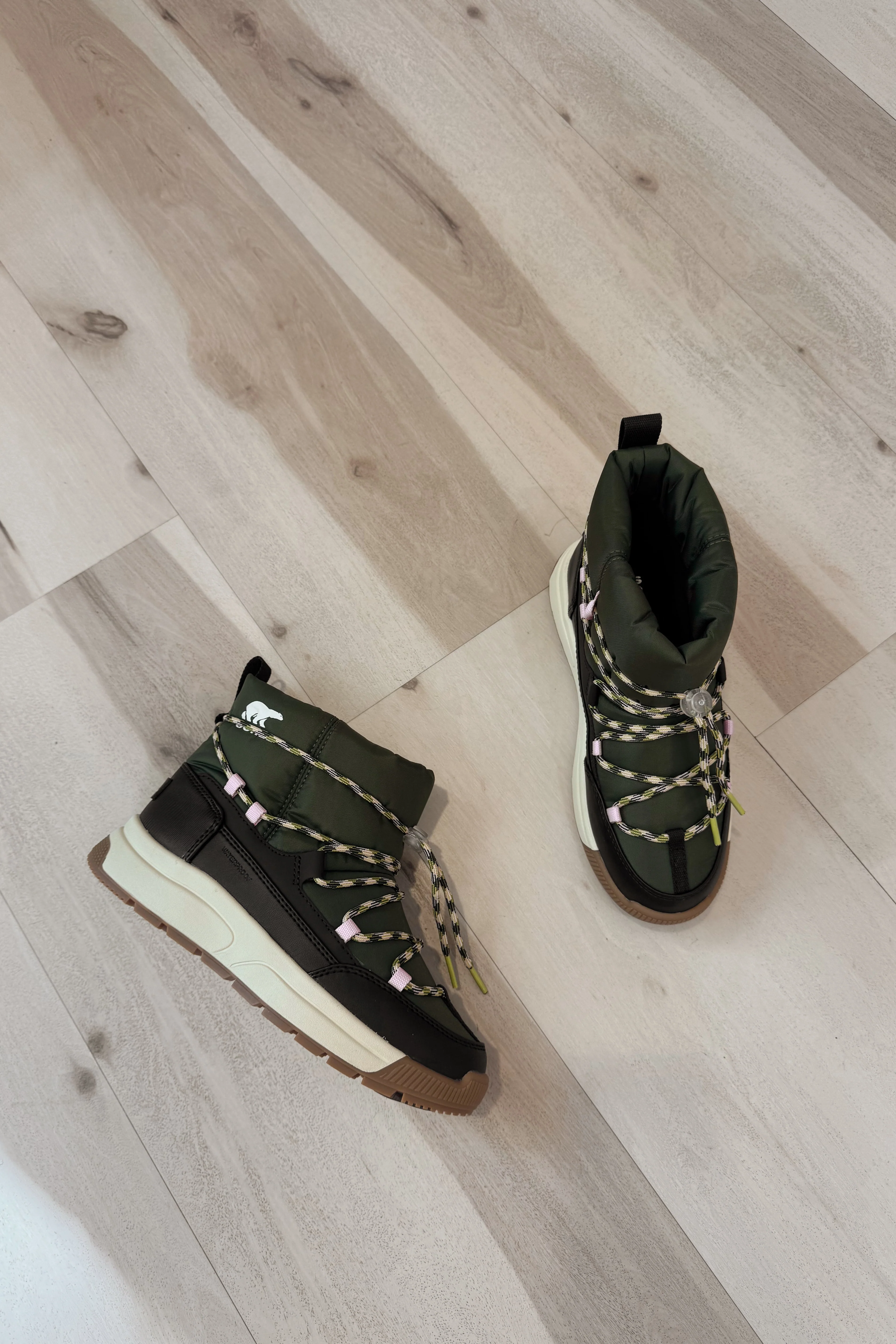 Sorel Whitney III Slip On WP Utility Green/Black Waterproof Boot