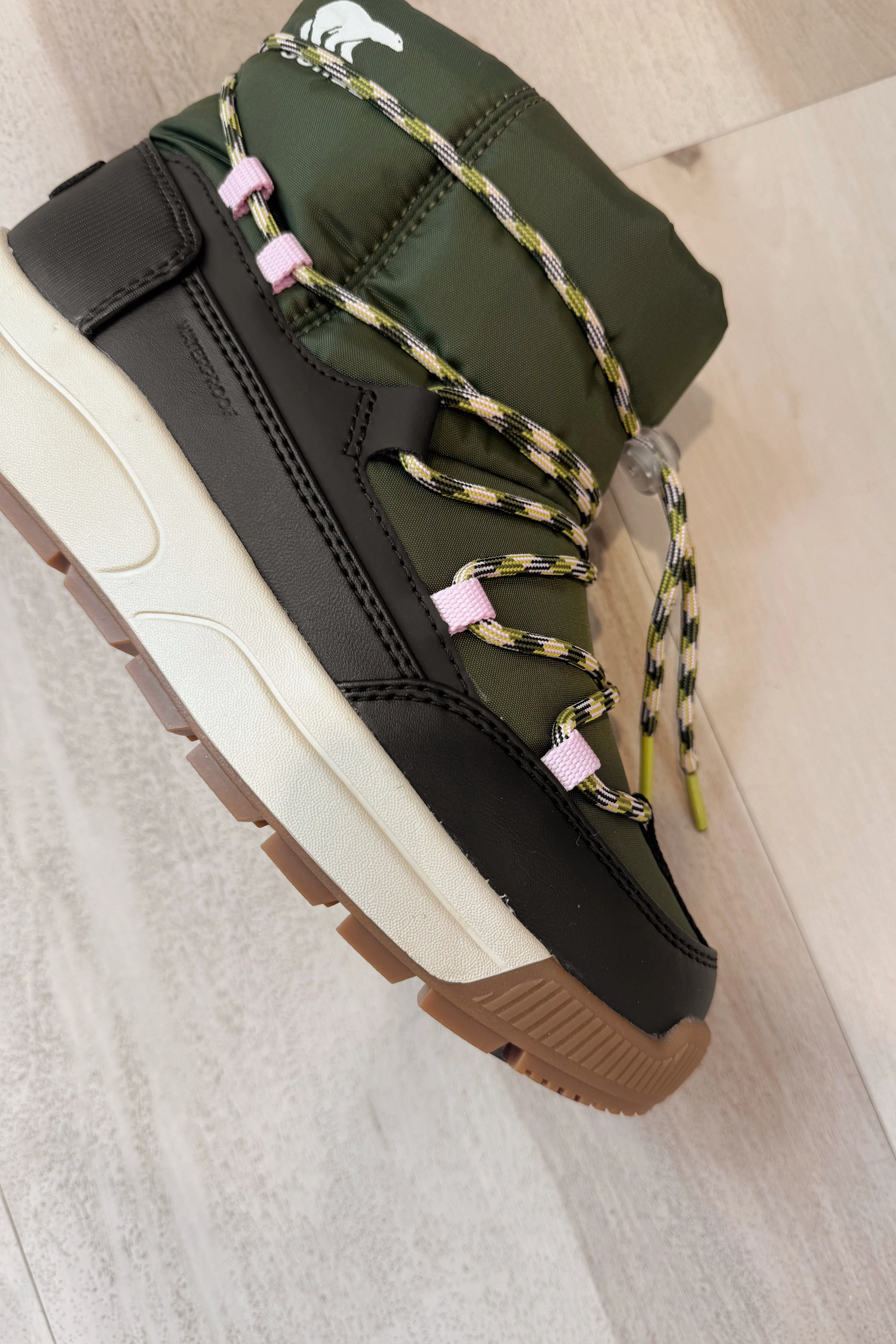 Sorel Whitney III Slip On WP Utility Green/Black Waterproof Boot - Image 2