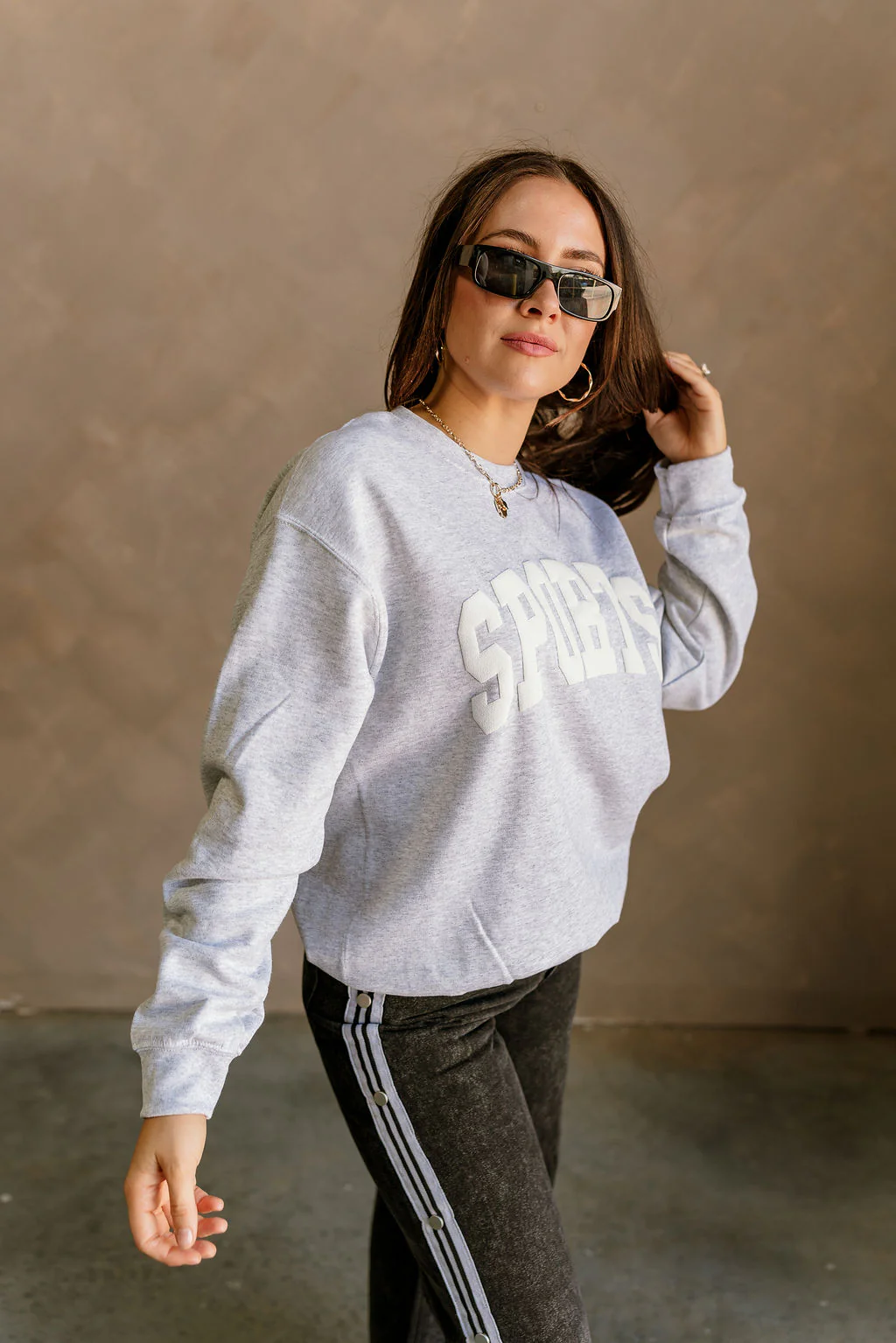 Sports Grey Crew Neck Sweatshirt - Image 5