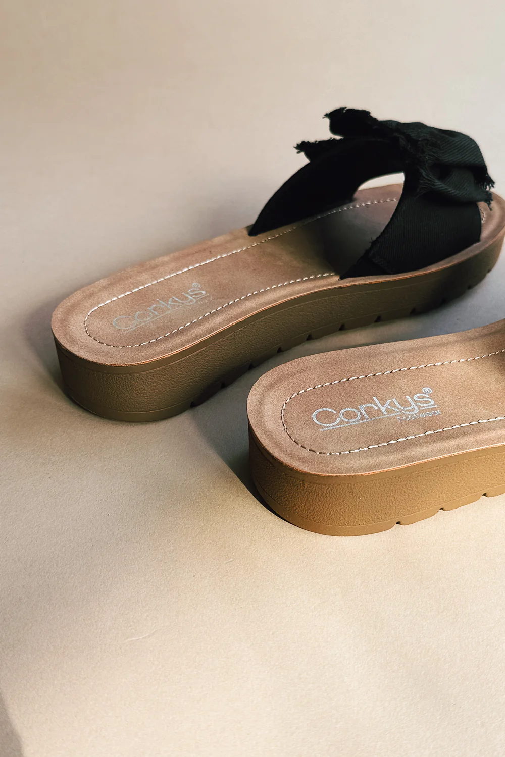 Corkys Spray Tan Black Combo Canvas Sandal - Image 4
