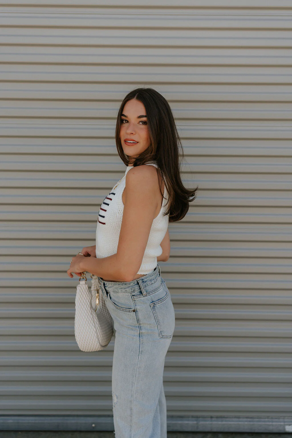 Star American Flag Cream Knit Tank - Image 10