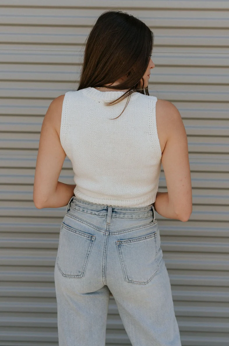 Star American Flag Cream Knit Tank - Image 11