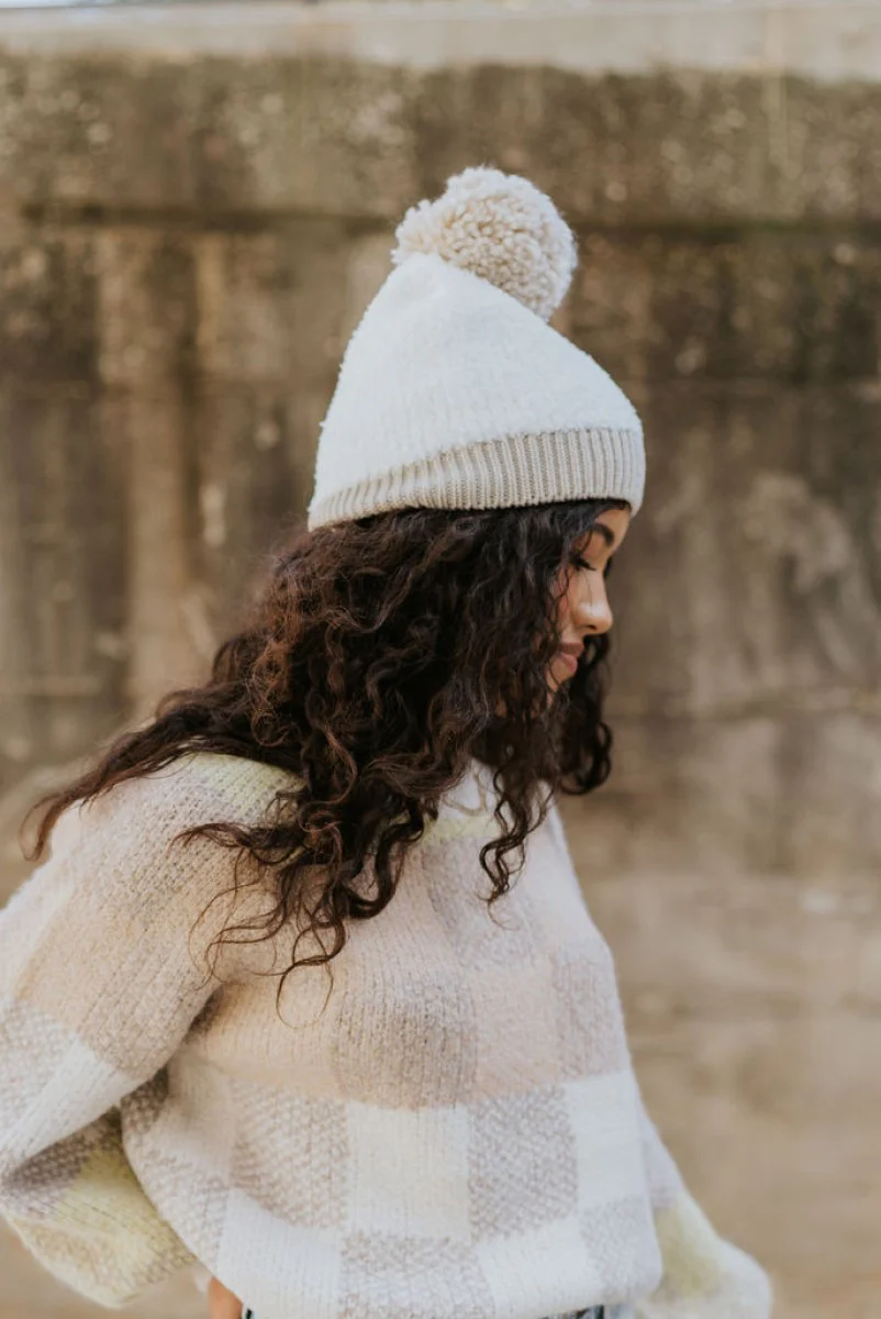 Stay Cozy Beanie in Ivory - Image 3