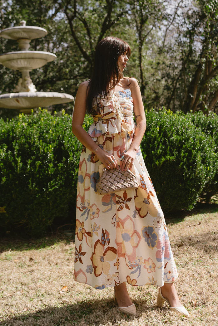 Stella Beige Multi Floral Maxi Skirt - Image 2
