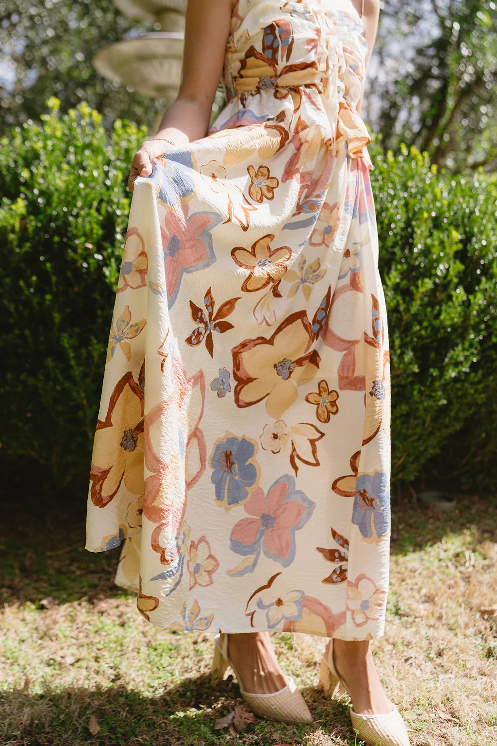 Stella Beige Multi Floral Maxi Skirt - Image 5