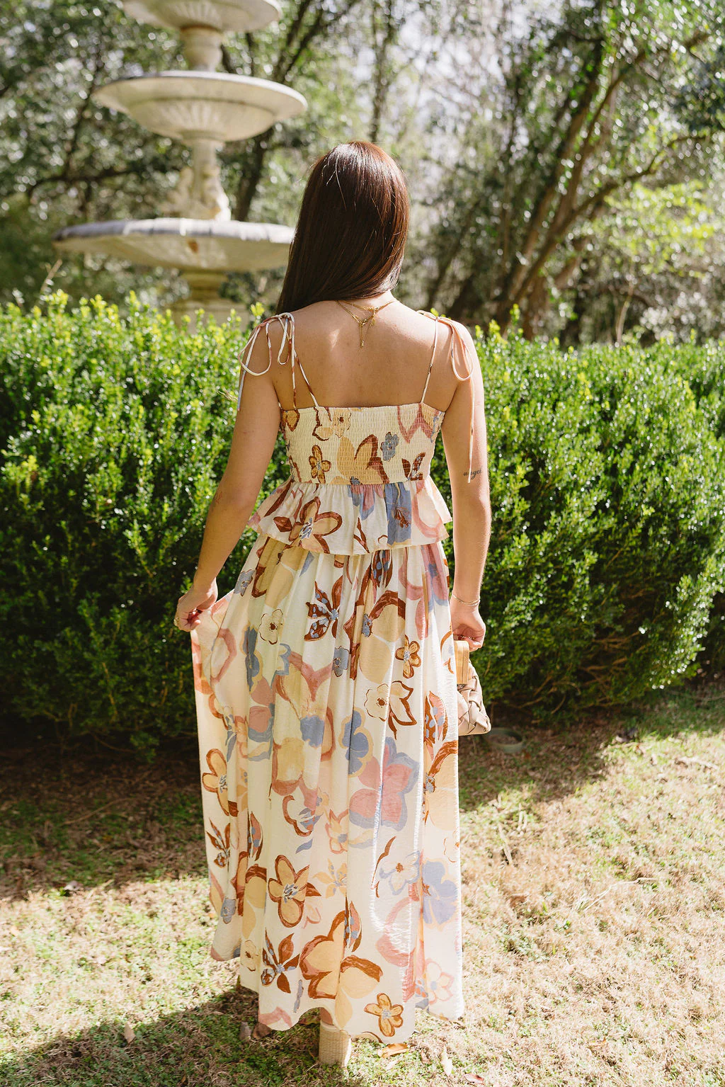Stella Beige Multi Floral Maxi Skirt - Image 6