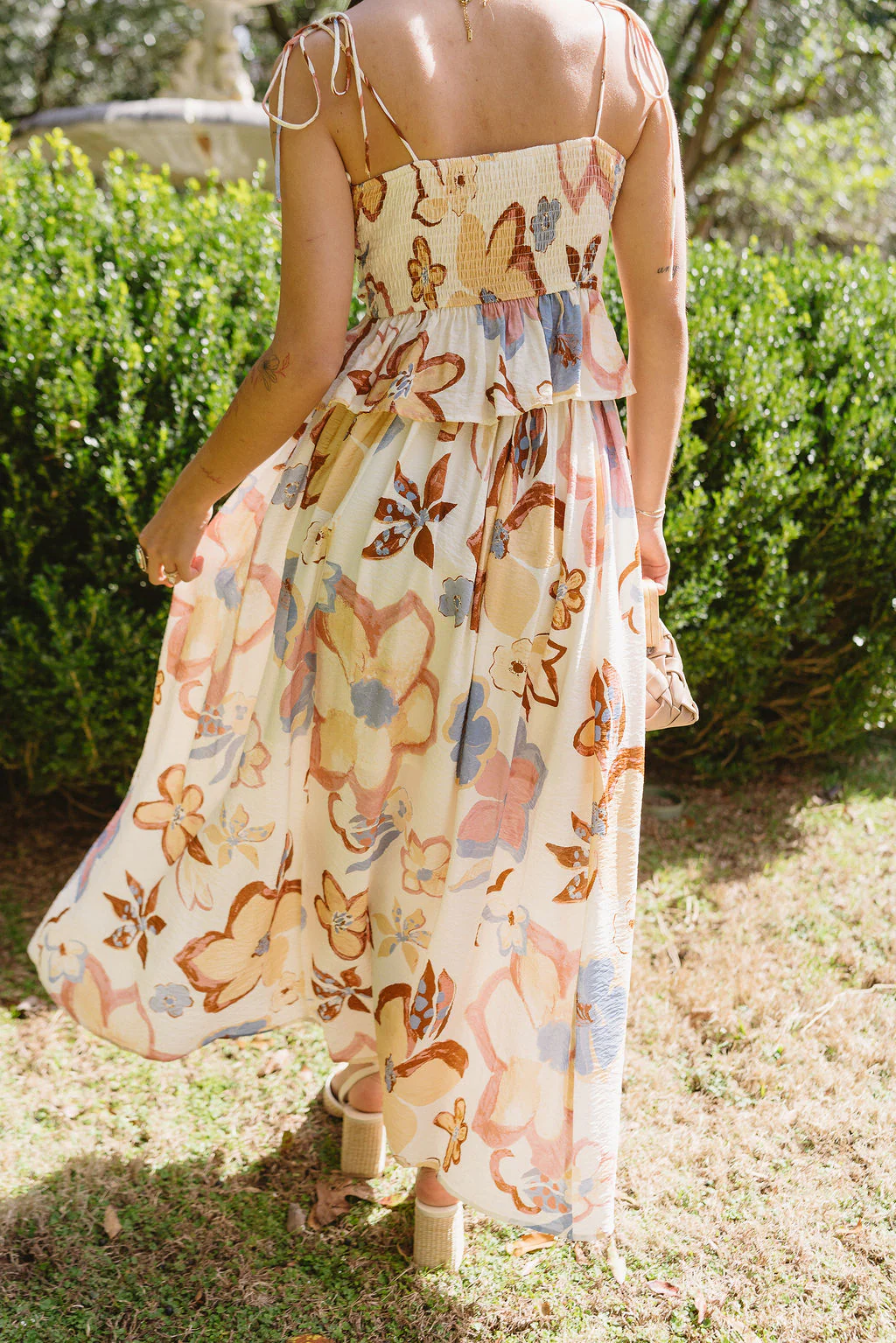Stella Beige Multi Floral Maxi Skirt - Image 7