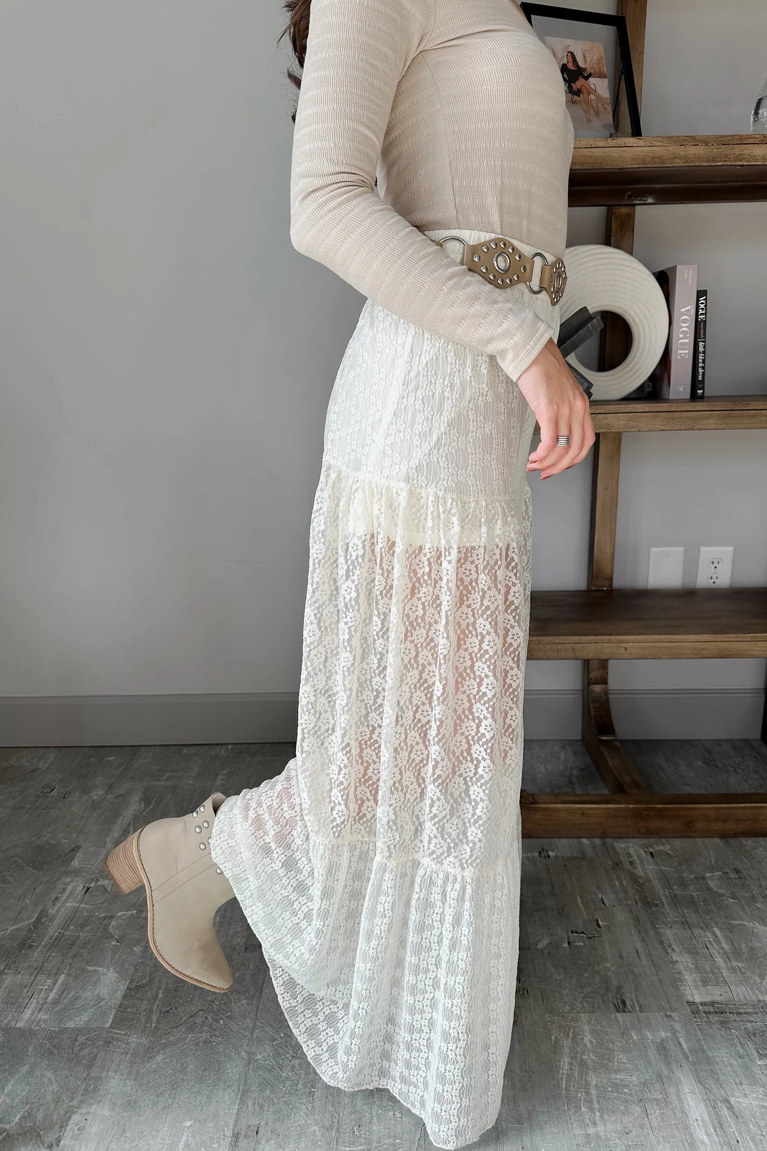 Stella Cream Lace Wide Leg Pant - Image 5