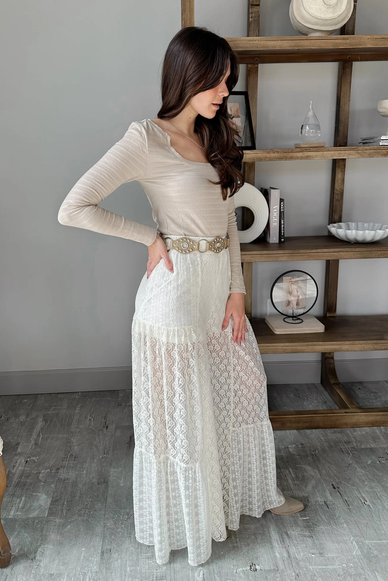 Stella Cream Lace Wide Leg Pant - Image 6