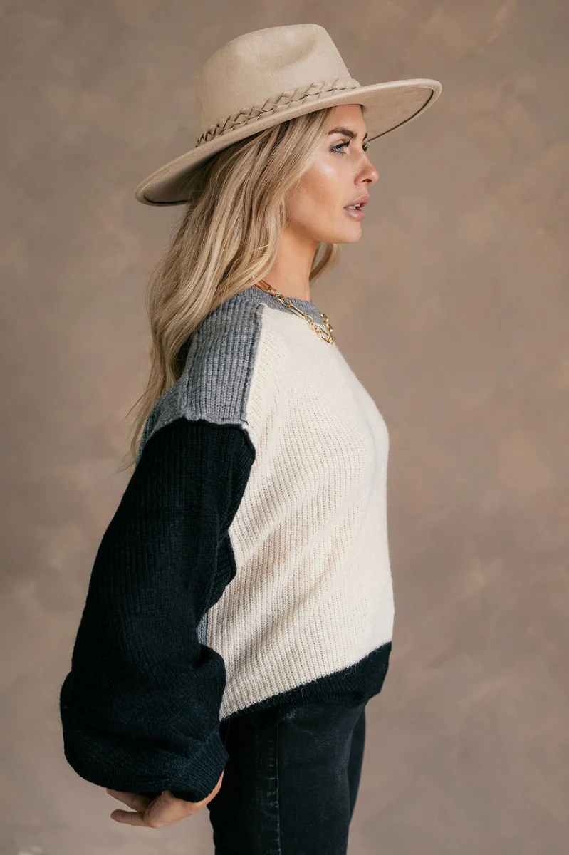 Stella Cream Multi Long Sleeve Sweater - Image 6