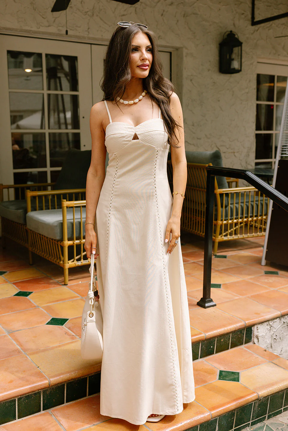 Stella Ecru Midi Dress - Image 5