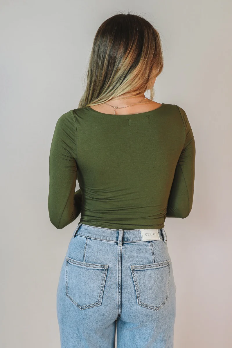 Stella Olive Square Neckline Long Sleeve Top - Image 7