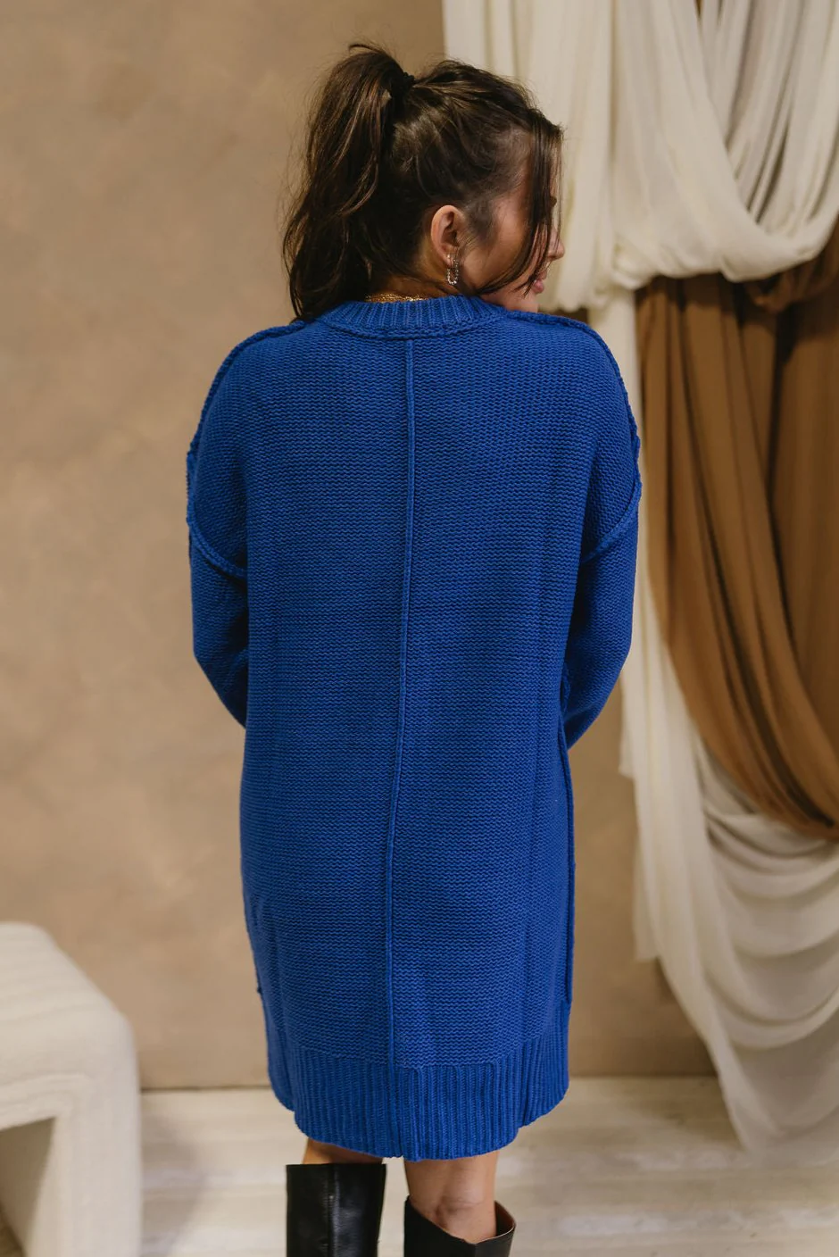 Stella Royal Blue Sweater Dress - Image 6