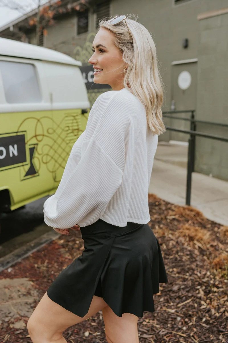 Step It Up Skort in Black - Image 3